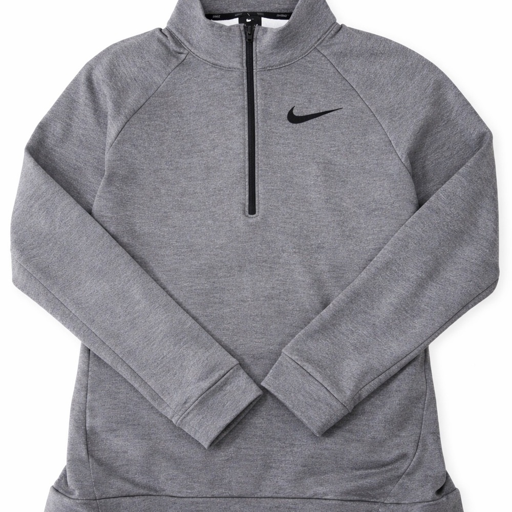 Nike Grey Quarter-Zip Pullover Sweatshirt small